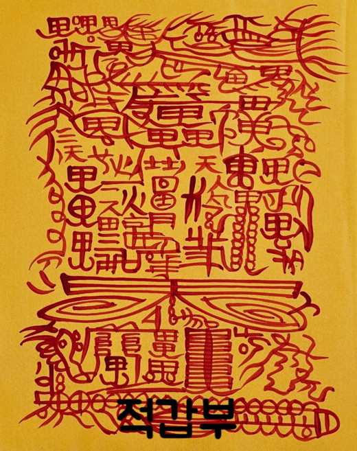 로투스 대형 수제 부적 금전 재물 불교, 6.적갑부, 1개