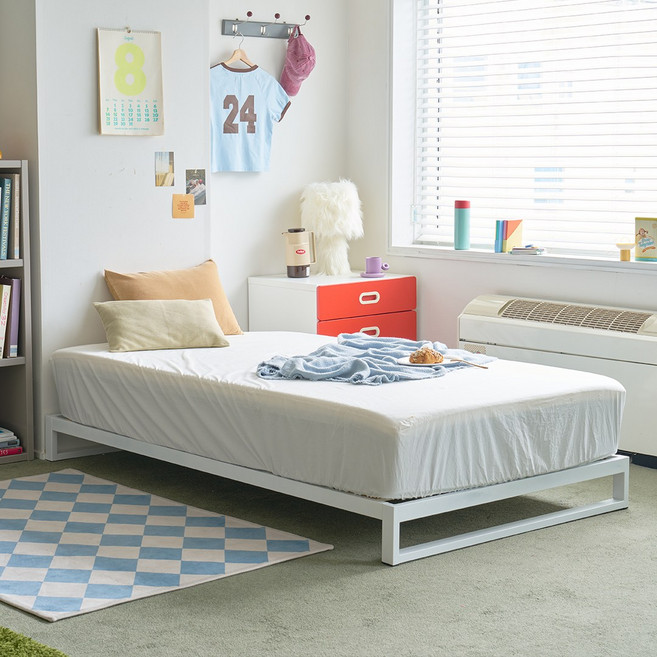 눕 데이오프 철제 침대 프레임 SS/Q 2colors, 화이트