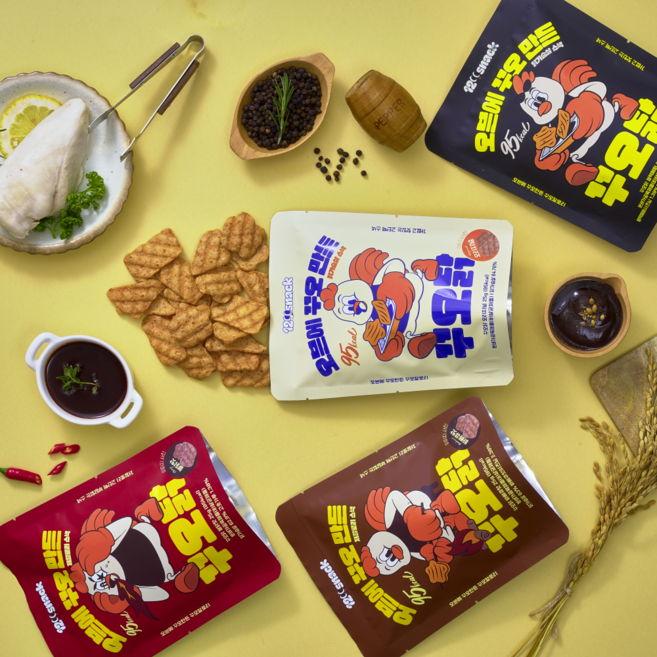 [혼합상품] 오븐에 구운 저칼로리 단백질 스낵 꾸오닭, 20개, 25g