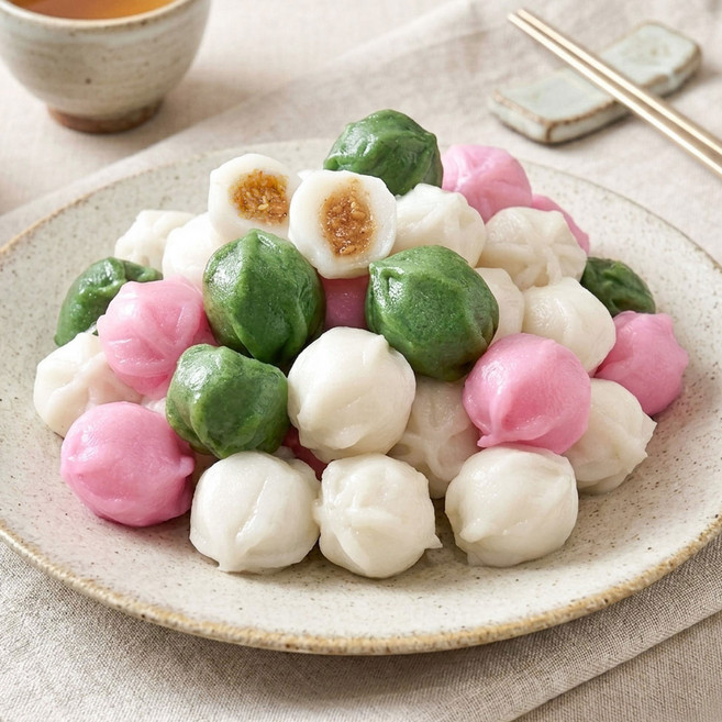 굳지않는 3종 모듬 꿀떡 1kg+1kg 삼색 꿀송편 국내산 쌀 아침식사대용, 2개, 1kg