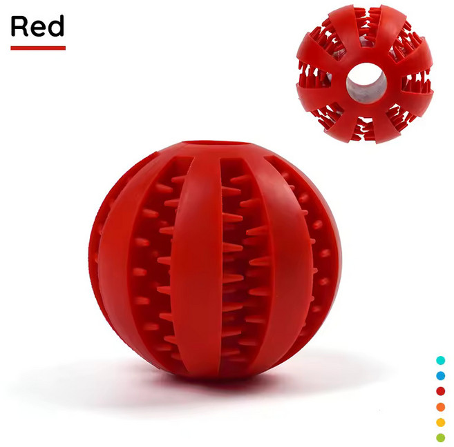 레오나 반려동물 간식 장난감 볼, 1개, 레드