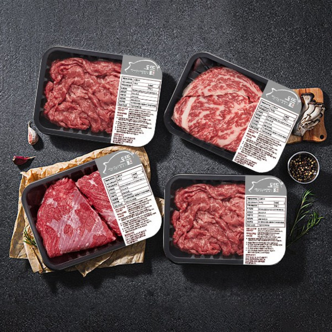 [아이원세븐] [도뜰한우] 특선 3호/등심400g(1등급)+불고기400gx2팩+국거리400g, 1개, 상세 설명 참조, 상세 설명 참조