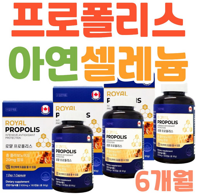 고함량 프로폴리스 플라보노이드 아연 셀레늄 목관리 기능성 종합올인원영양제 캐나다제조 환절기 겨울필수영양제 면역력집중케어