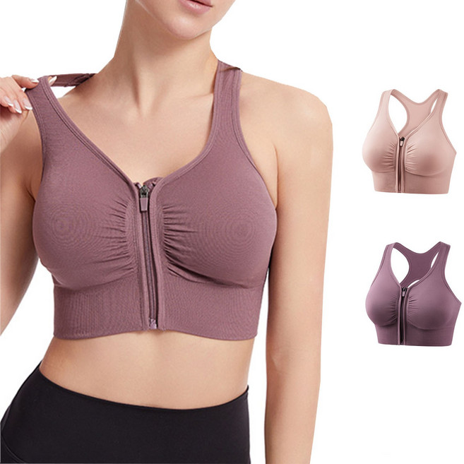 여성 심리스 브라 패드일체형 하이서포트 스포츠브라