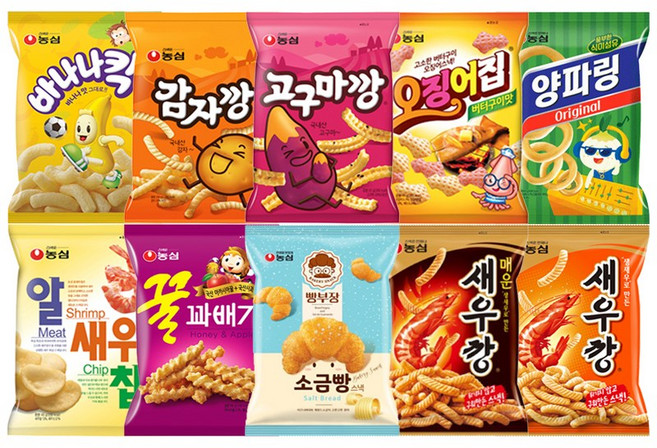 봉지 과자 선물 세트 10종, 1개