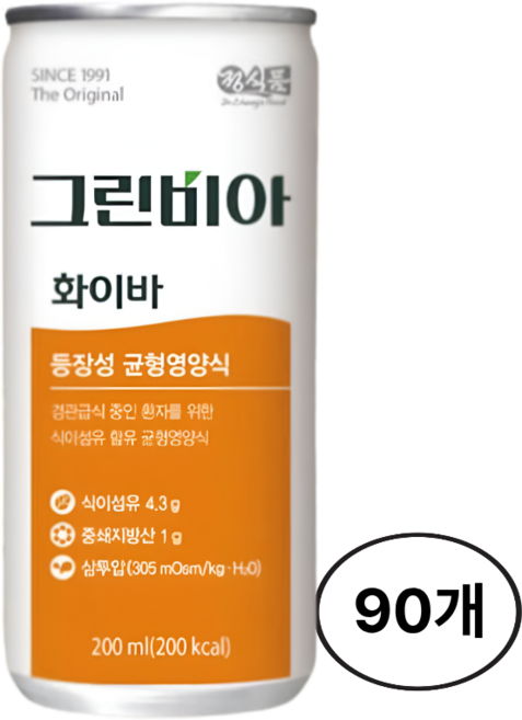 정식품 그린비아 화이바 200ml 90캔, 90개