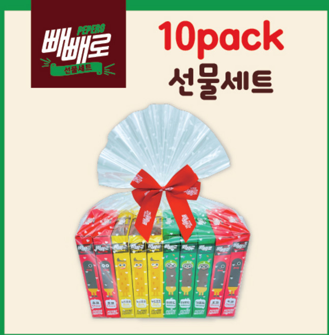 [롯데제과] 빼빼로 오리지널 46g + 빼빼로 아몬드 32g + 빼빼로 초코필드 45g 10개 세트, 415g
