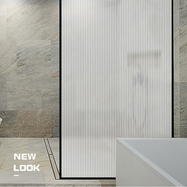 지누초이 물로만 부착가능한 무점착 유리 시트지 사생활보호 불투명 레인글라스 창문필름