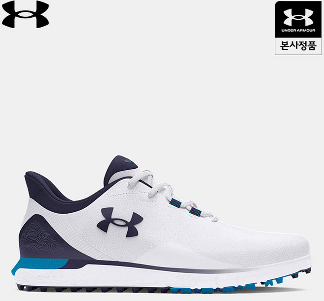 [백화점 정품] 언더아머 Under Armour UA 드라이브 페이드 스파이크리스 남성 와이드 골프화 3027085-100