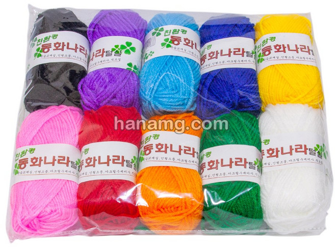 동화나라털실(40g) 10입, 06 주황