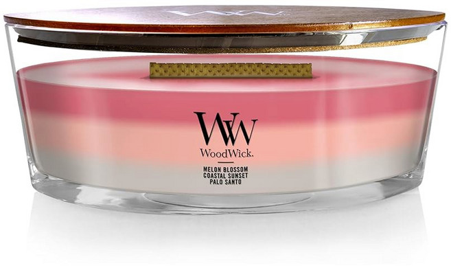 향초 양키 캔들 아로마 여성과 남성을 위한 우드윅 라벤더 & 시더 홀리데이 선물 크래클링 심지가 포함된 9.7온스 중형 모래시계, Shoreline, Medium Hourglass