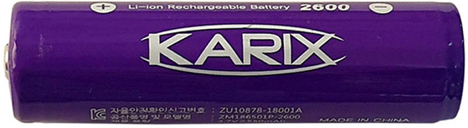 카릭스 18650 충전지(2600)PURPLE, 1개, 1개입