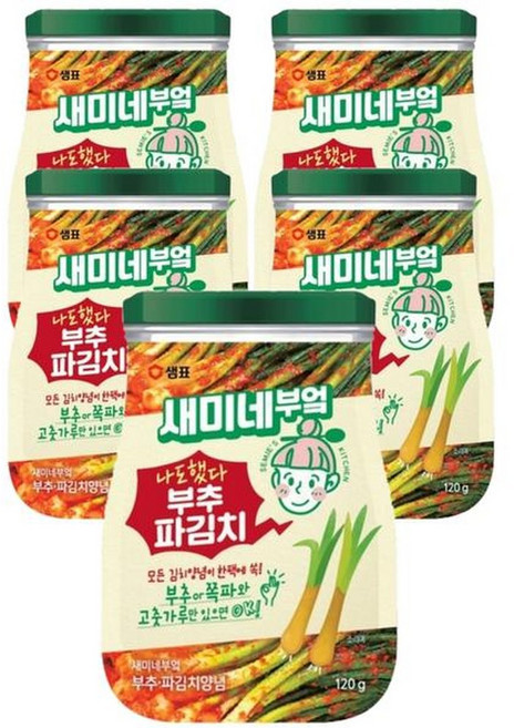 샘표 NEW 새미네부엌 부추파김치 양념 X 5개, 120g