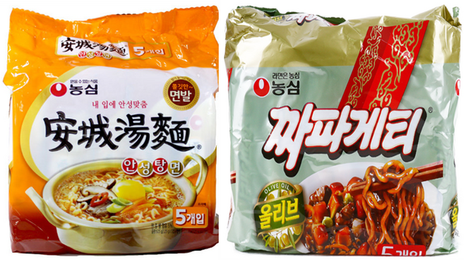 농심 안성탕면 125g + 짜파게티 140g 5개 세트, 10개