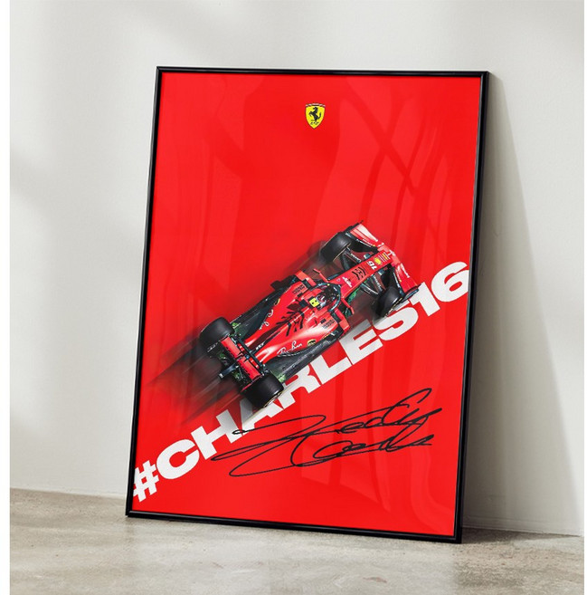 F1 레이싱 서킷 페라리 람보르기니 아이방꾸미기 자동차 인테리어 포스터 17, A3 사이즈(297_420mm), A3 포스터 + 화이트 액자 결합