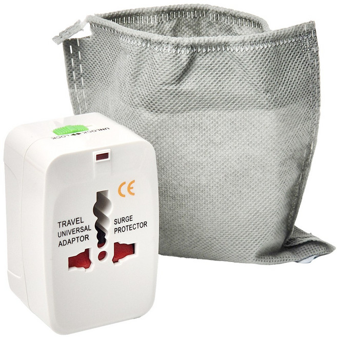 앞날창창 해외 여행용 변환 멀티어댑터 + 파우치, 1개