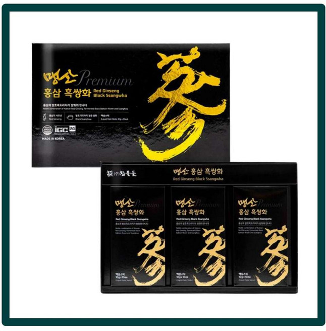 진하게내린 전통 흑쌍화차 스틱 고농축 맹산 홍삼흑쌍화 10g 30포입