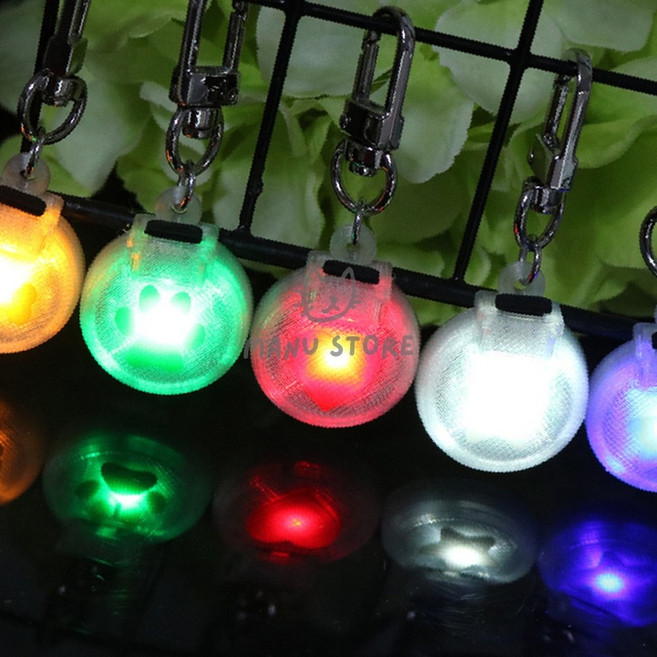 [오마누] 야간애완견산책 야간LED펜던트 야간LED산책등 강아지LED펜던트, 화이트색 뼈다귀