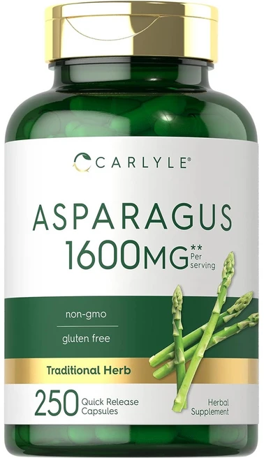 Carlyle 아스파라거스 분말 추출물 1600mg 250캡슐, 250정, 1개 - 쿠팡
