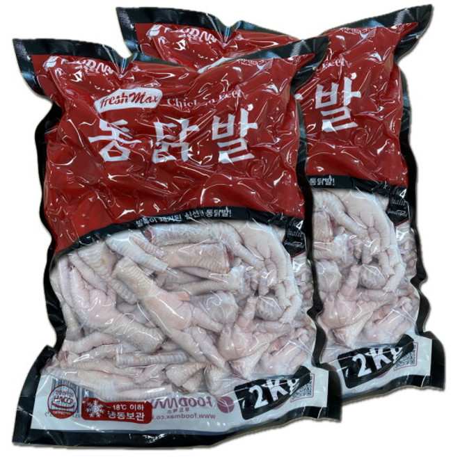 [프레쉬맥스] 닭발 원료 통닭발 2Kg 2개