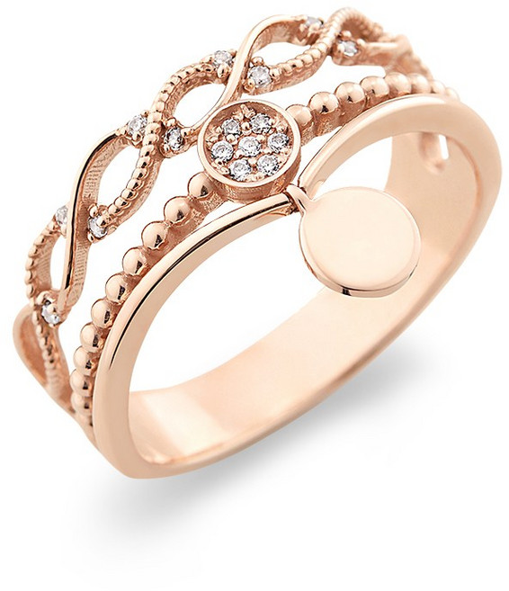 준쥬얼리 14K 크레이프 써클 반지