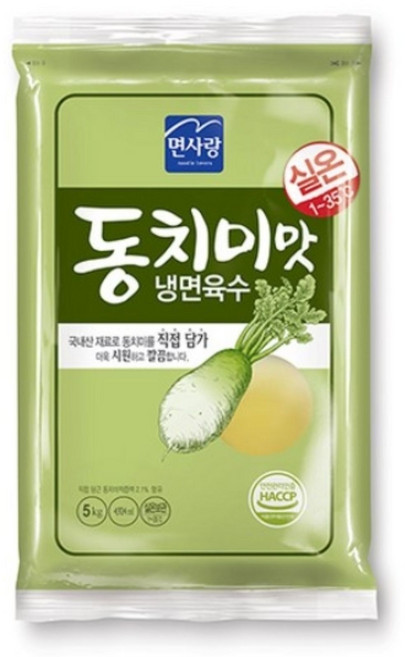 면사랑 동치미맛 냉면육수, 5kg, 6개