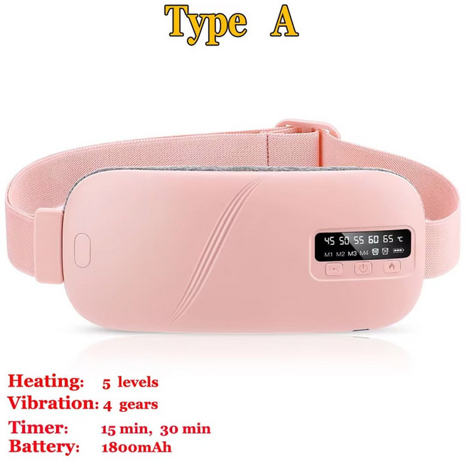 생리통 전기 가열 마사지 허리 벨트 온열 패드 따뜻한, Type A