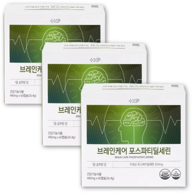 VITATREND 브레인케어 포스파티딜세린 한달분, 3개, 60정 - 쿠팡
