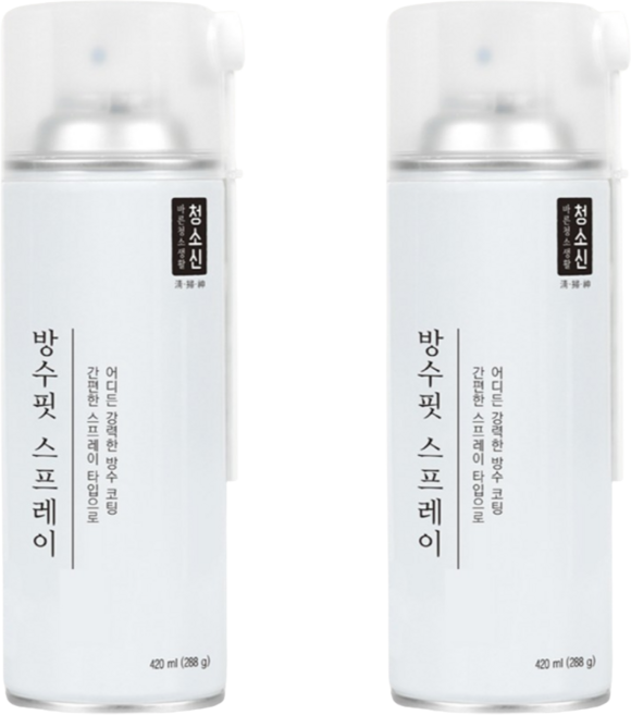 청소신 방수핏 스프레이 뿌리는 방수 코팅제 외벽 옥상 욕실 바닥누수 방수제 투명 샘플 증정 [구성확인] 420ml, 2개