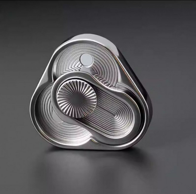 슬라이더 피젯토이 포커 게임 셔플 카드, 1개, 삼환 푸시카드 3단계 은색 체인백