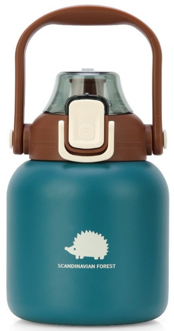 스칸디나비안 포레스트 빅핸드 텀블러 보온보냉병 보온병, 피콕그린, 1개, 800ml