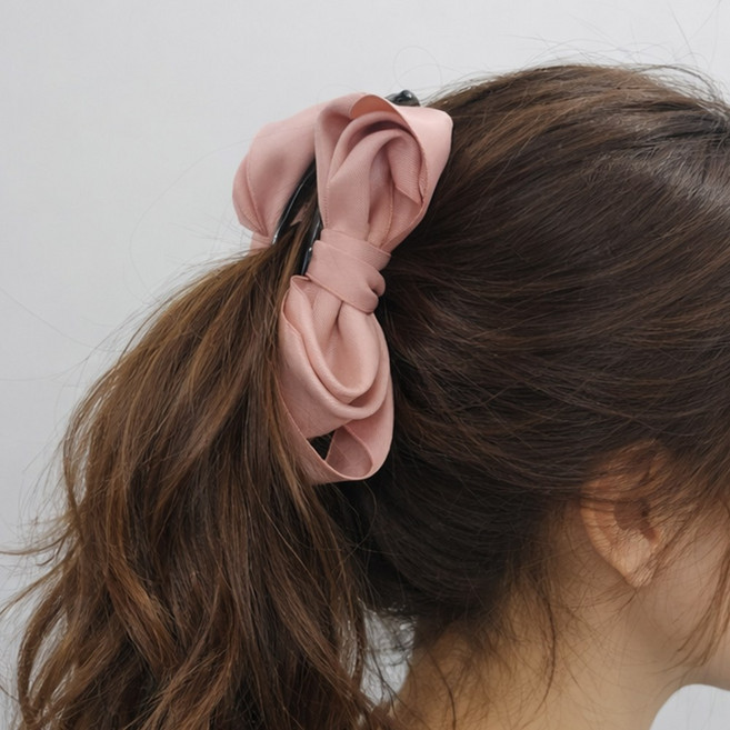 헤미쉬스타일 로즈 리본 바나나핀