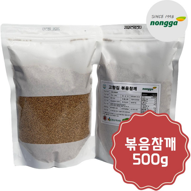 농가식품 고소한 깨소금 참깨 볶음참깨, 1개, 500g