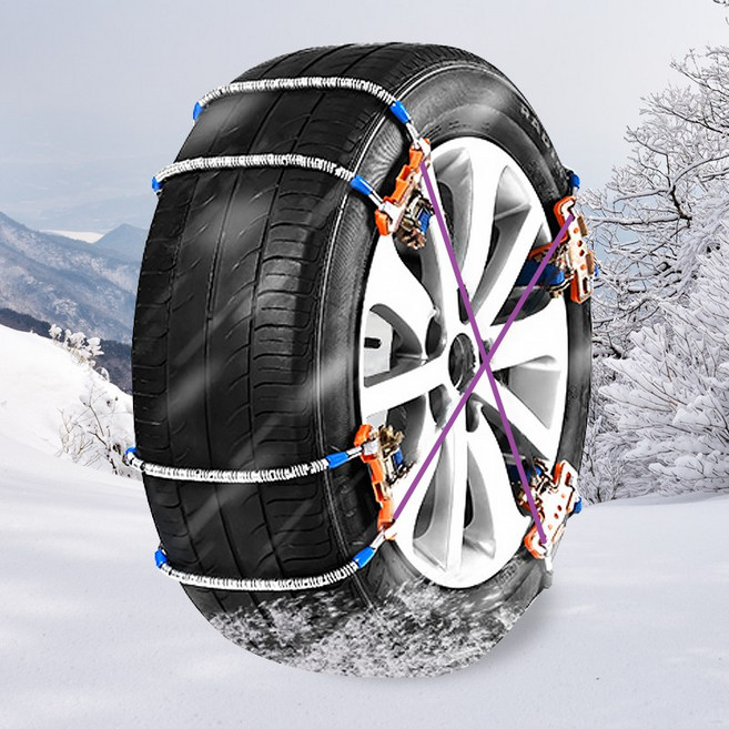 이지 자동차 타이어 스노우 체인 ( 전용가방+장갑 ), 8개