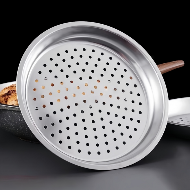 가정용 스텐 세탁하기 쉽다 펀칭찜기 다목적 만두찜기찜판, 1개, 32cm