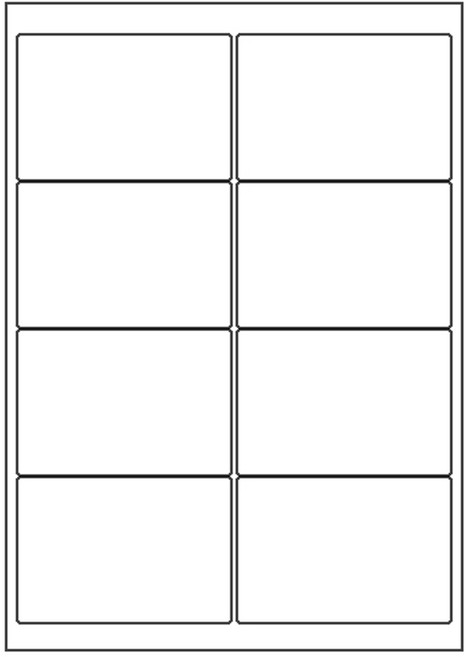 오피스라벨 A4 라벨지 8칸(2x4) 100매 흰색 물류관리용라벨 스티커라벨 A4라벨 폼텍 규격 라벨용지 라벨지, 100개