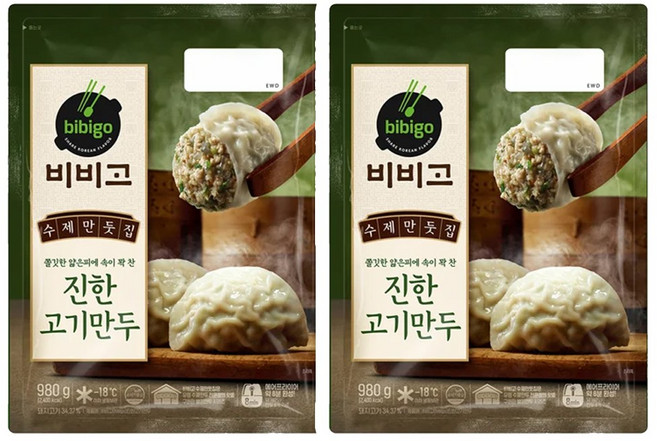 CJ 비비고 수제 진한고기만두 980g, 2개