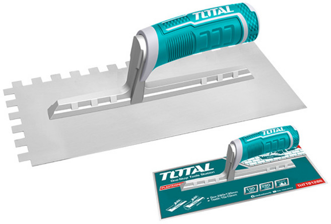 토탈공구 흙손(톱니) 230x100MM 왼손흙손 시멘트흙손 286801, 1개