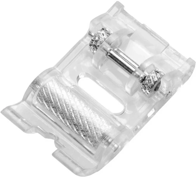 가수 형제 Babylock Juki Janome 용 노루발 롤러 스냅 모든 로우 생크 국내 재봉틀 액세서리, 04 2 PCS, 01 Roller Presser Foot