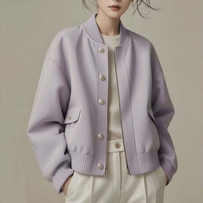 AOKADA 여성 봄 가을 야구 점퍼 키작녀 루즈핏 간절기 상의 아우터