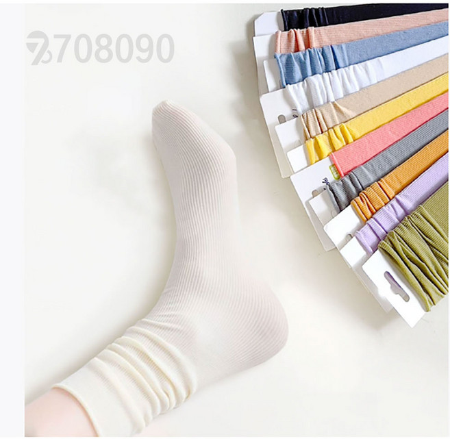 708090 여름 얇은 시스루 양말 여성 아이스 메쉬 중목양말