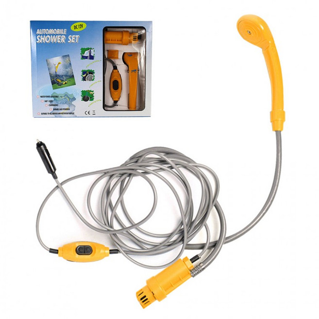 휴대용 캠핑용 샤워호스 캠핑 이동식 카나모 차박 차, 휴대용 샤워기 12V, 1개