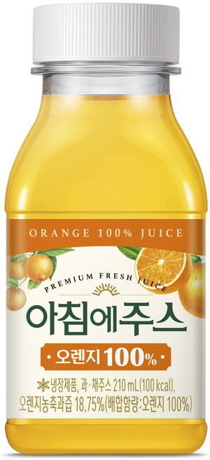 서울우유 아침에주스 오렌지 210ml, 60개