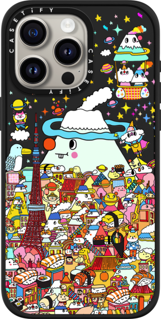 케이스티파이 CASETiFY 아이폰 15 프로 맥스 맥세이프 호환 임팩트 케이스 Fuji mountains - 매트 블랙, {Size} {Color} -  매트 블랙