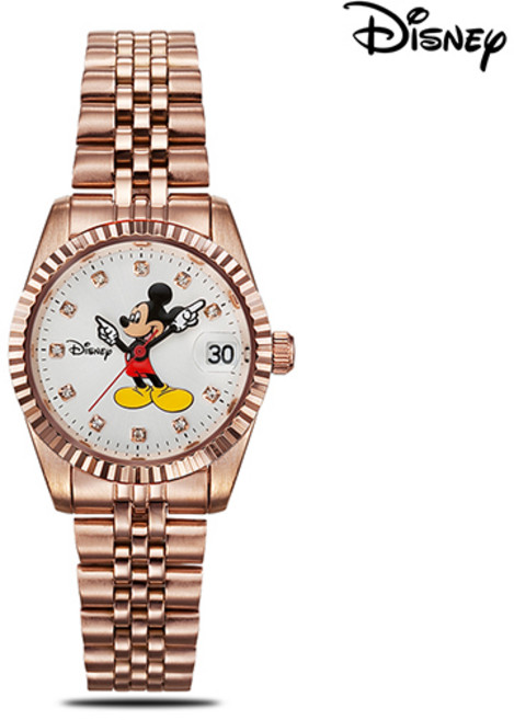디즈니정품 미키마우스 타임리스 31mm 패션 큐빅장식 손목시계 D10231RG