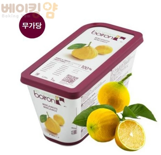 브아롱 베르가못냉동퓨레1kg +아이스박스 포함, 1개 - 쿠팡