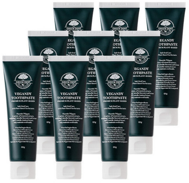 그린덴트 비건디 치약 120g X 9개 치은염 치주염 잇몸질환 임플란트 케어 충치 예방 천연계면활성제 함유
