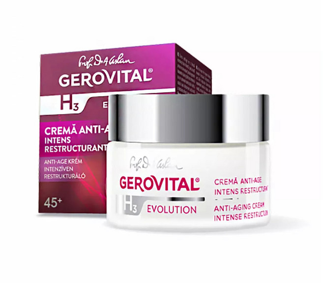 루마니아 제로비탈 H3 에볼루션 45 플러스 50 ml x 3 뱀파이어 다리미 크림, 50ml