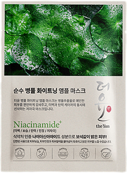 더윤 병풀 화이트닝 나이아신아미드 마스크팩, 1개, 1개입
