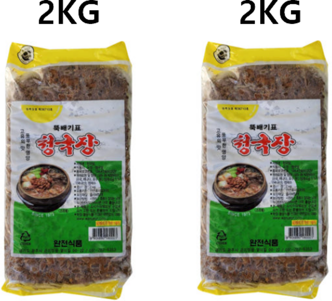 뚝배기표 청국장 2kg, 4kg, 1세트